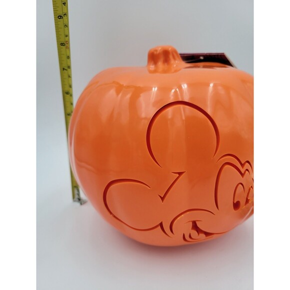 Disney Mickey Mouse Light Up Plastic Pumpkin Cut Out Profile Halloween Decor - Picture 7 of 9